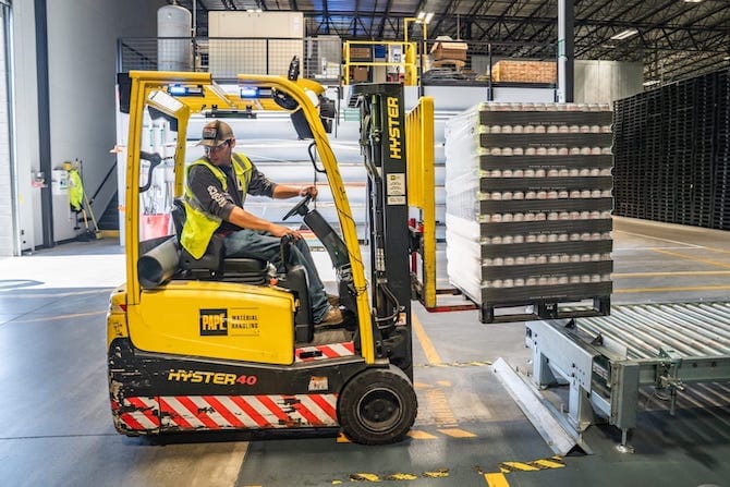 Turn Marketing and Fulfillment forklift